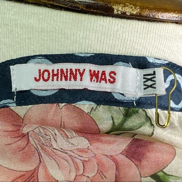 Johnny Was Abina Blouse Silk Floral Ling Sleeve 2X - Picture 13 of 14